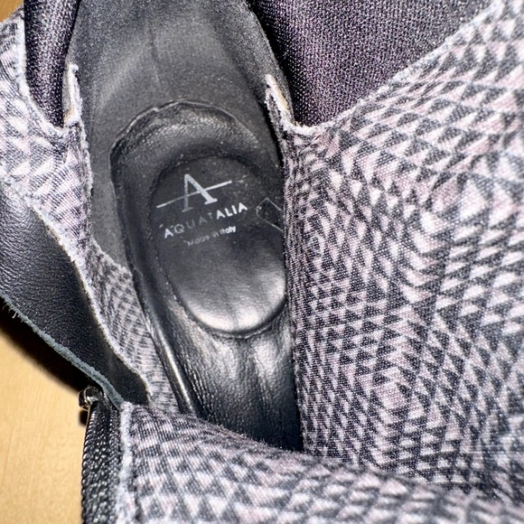 Aquatalia Omara Black Leather Knee High Riding Boots Sz 7 - Picture 5 of 8